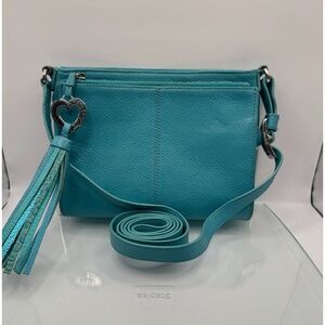 Brighton Barbados City Organizer Cross-body Bag Turquoise Blue